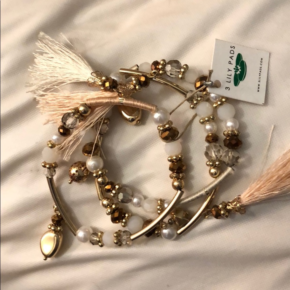 NWT 3 lily pads triple bracelet bundle